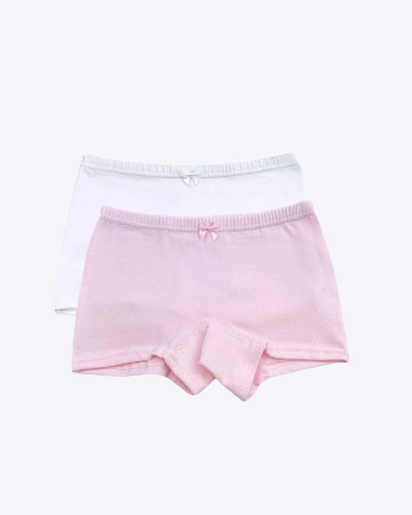 Kit com 2 Calcinhas Boxer Infantil Feminina Luna  257