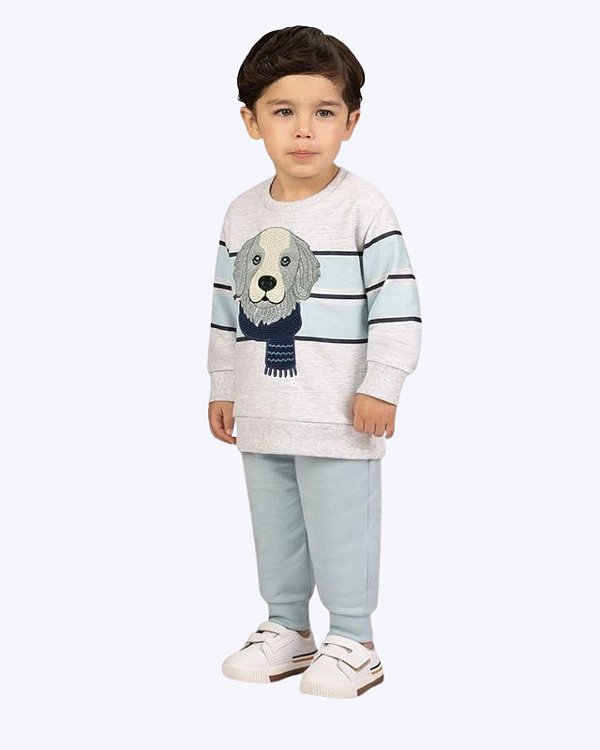 Conjunto Moletom Bordado Infantil Masculino Milon 2001529