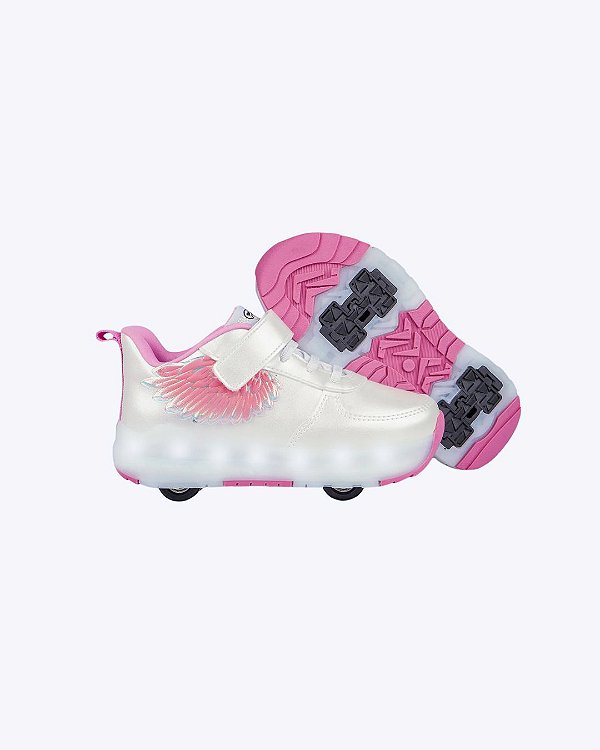 Tênis de Rodinhas Pampili Fly com Led Branco Infantil Feminino Pampili 782002000