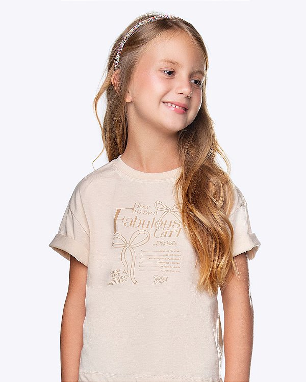 Blusa Manga Curta Fabulous Infantil Feminina Have Fun 30423