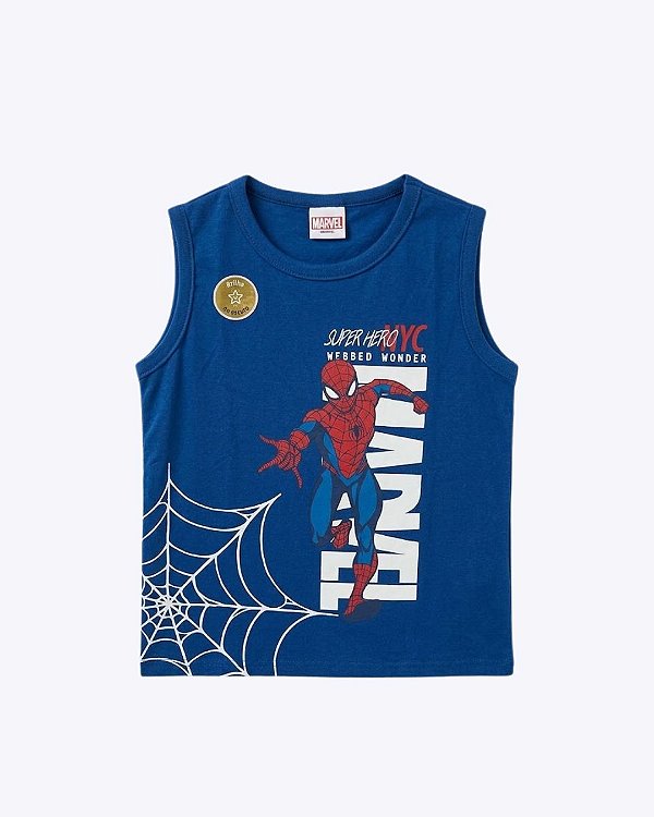 Regata Homem-Aranha Brilha no Escuro Infantil Masculina Brandili 27435