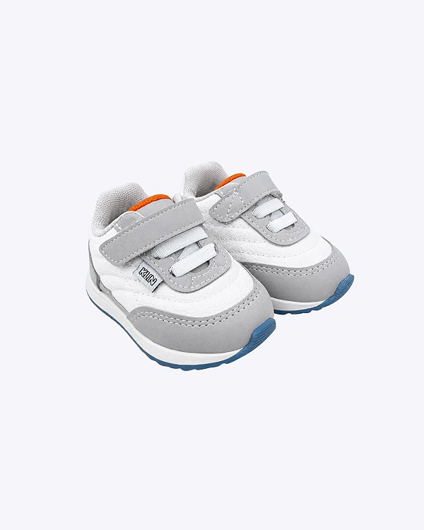 Tênis Branco com Gelo Walk Antiderrapante Bebê Menino Klin 453133000