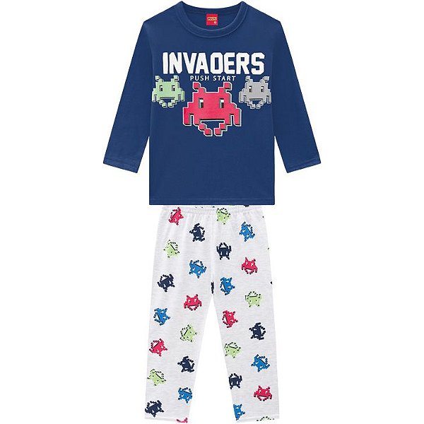 Pijama Infantil Masculino Manga Longa 207546 Kyly