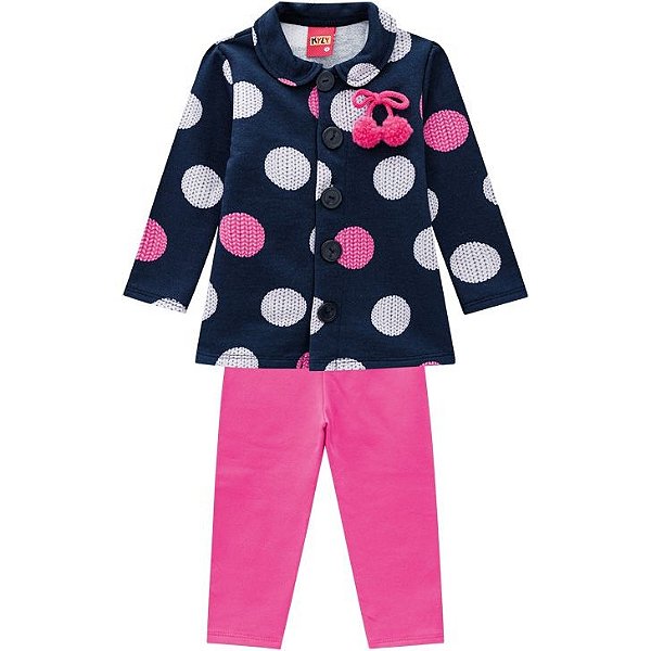 Conjunto Infantil Feminino Manga Longa 207356 Kyly