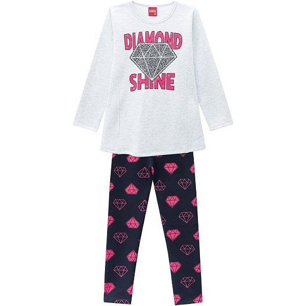 Conjunto Infantil Feminino Manga Longa 207415 Kyly