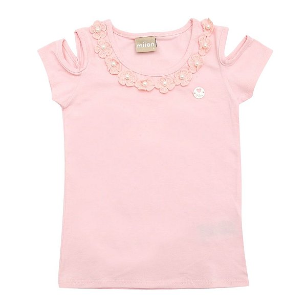 Milon Blusa Infantil Feminina 11765 Cor Rose