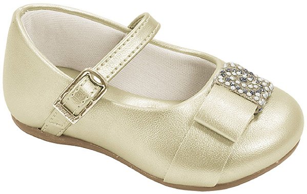 Sapato Infantil Feminino Pampili Cor Dourado 4899