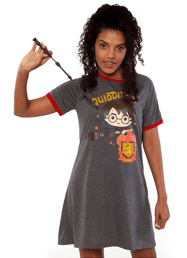 Camisola Adulto Manga Curta Meia Malha Harry Potter 030602204 Puket