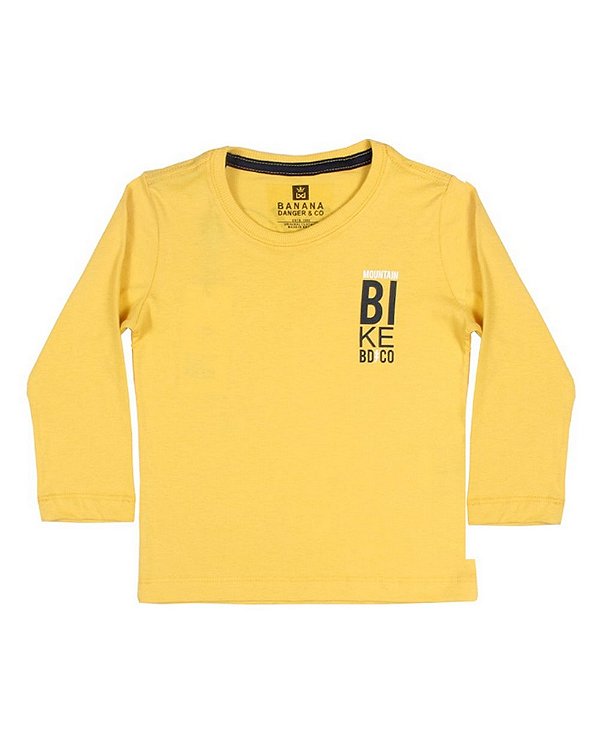 Camiseta Infantil para menino Infantil Masculino Manga Longa 43209 Banana Danger