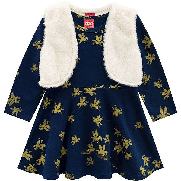 Vestido Infantil Manga Longa 207.122 Kyly