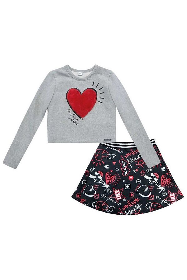 Conjunto Infantil Feminino Manga Longa Vic&Vicky 40644