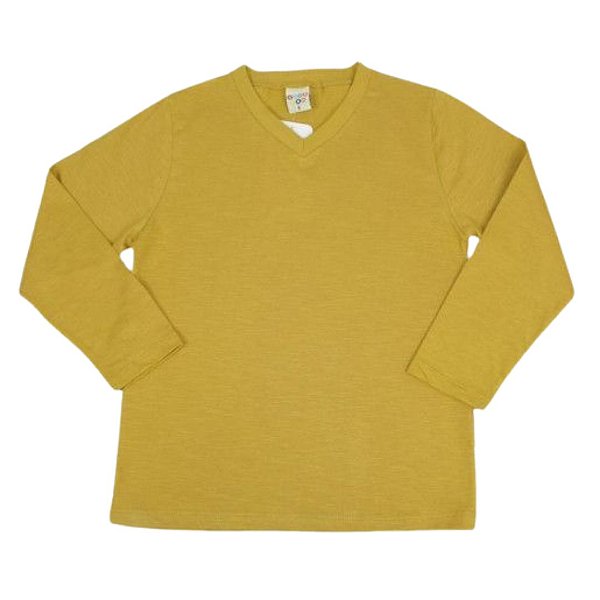 Camiseta Infantil Masculina Manga longa Cor Mostarda Have Fun 22959