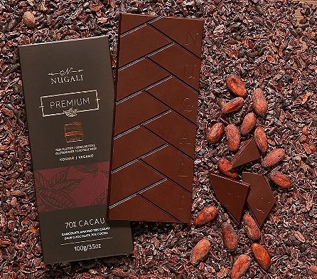 Chocolate Amargo 70% Cacau 100g Nugali