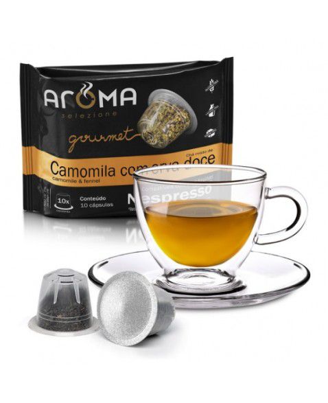 Chá de Camomila com Erva Doce 10 cápsulas Aroma