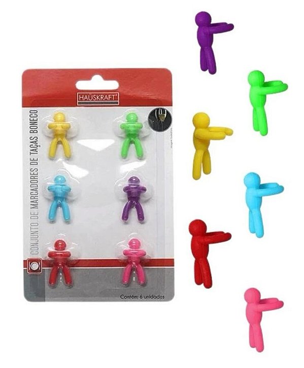 Boneco Identificador de Taças 6 unidades cartela