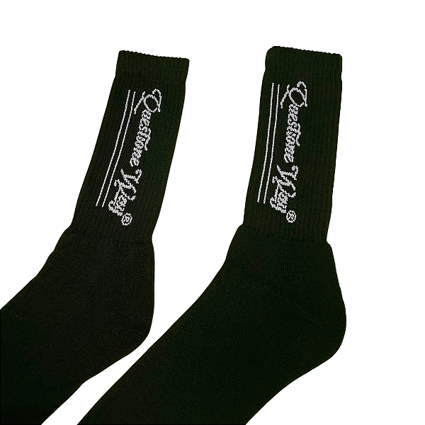 Meia cano alto Lettering Questione Way