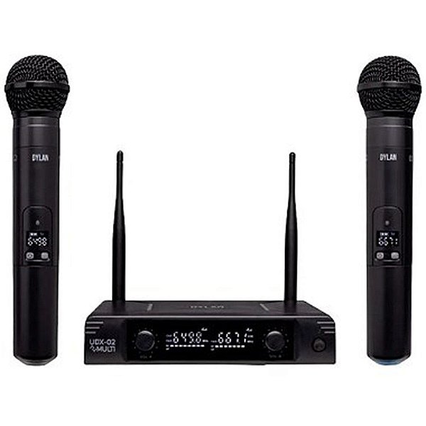 MICROFONE DYLAN UDX-02 DUPLO S/ FIO DIGITAL