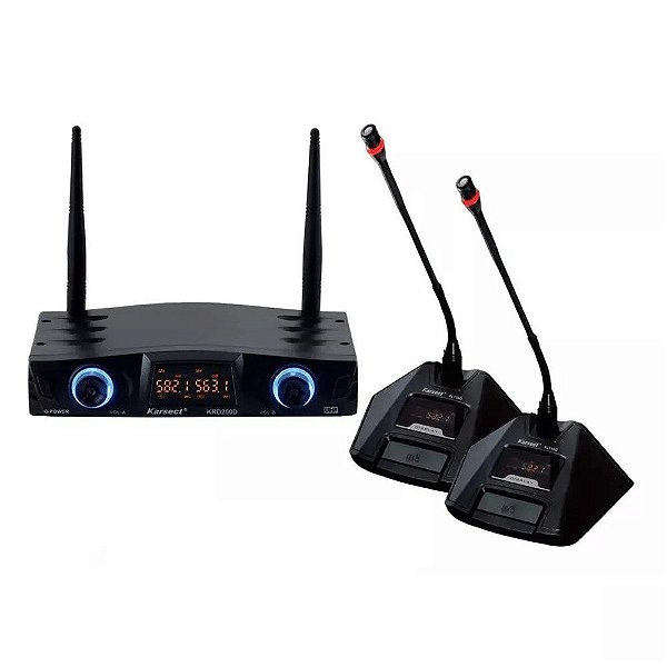 MICROFONE KARSECT S/FIO KRD-200DG GOOSENECK DUPLO