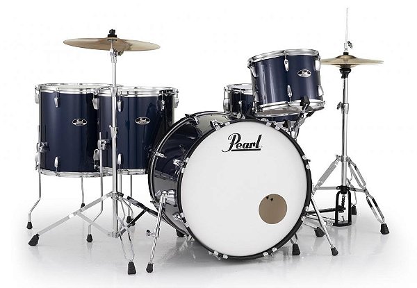 BATERIA PEARL ROADSHOW RS525WFC/C743  BUMBO 22 ROYAL BLUE METALIC  C/ FERRAGENS  22 12 14 16 14