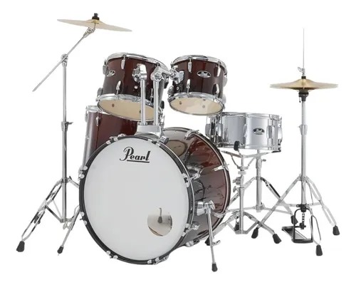 BATERIA PEARL ROADSHOW RS525MS/C757 GARNET FADE BUMBO 22 C/ FERRAGENS E BANCO 22 10 12 16 14