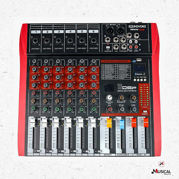 MESA SOUNDVOICE MR602 RUBI 6 CANAIS