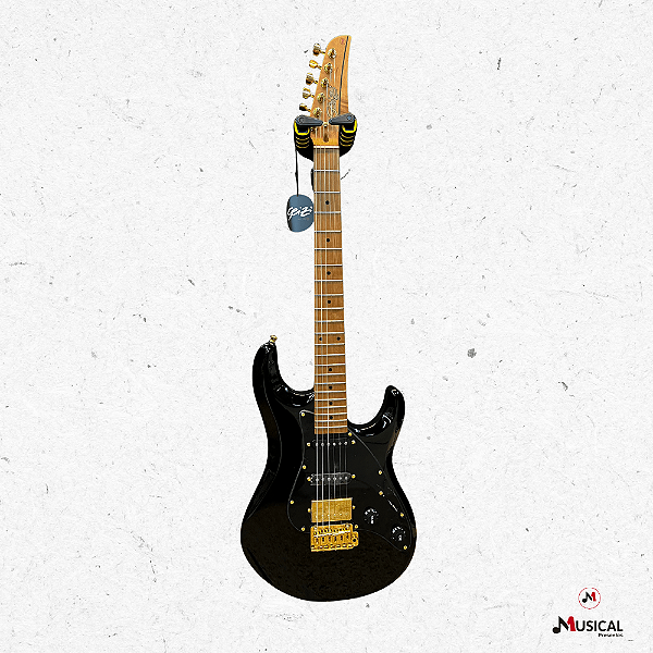 GUITARRA SEIZI KATANA GHOST HSS GOLD BLACK GOLD C/ CAPA