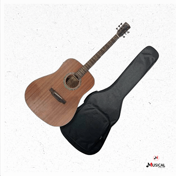 KIT VIOLAO ZELLMER HERITAGE FOLK CUTAWAY ACO MAHOGANY FOSCO C/ CAPA CORREIA SUPORTE CABO E PALHETA