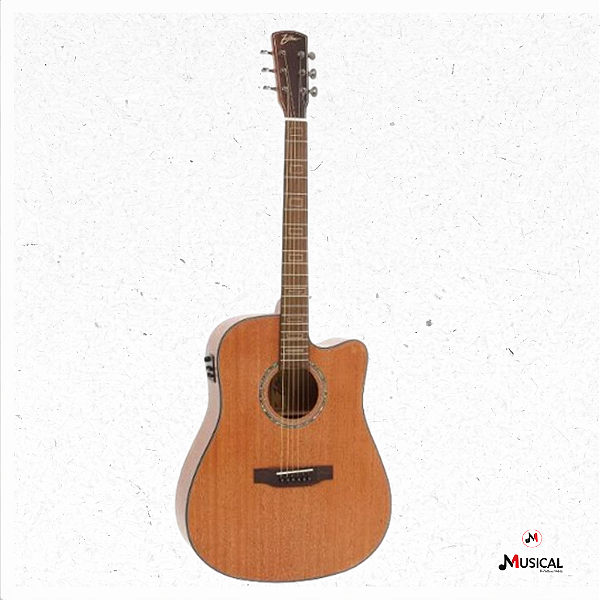 KIT VIOLAO ZELLMER HERITAGE FOLK CUTAWAY ACO MAHOGANY FOSCO C/ CAPA CORREIA SUPORTE CABO E PALHETA