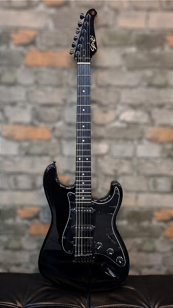GUITARRA SEIZI FUN VINTAGE BUDOKAN HSS ALL BLACK C/ CAPA