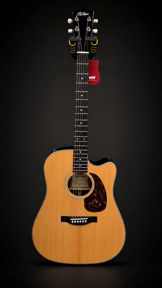 Violao Hertom dread Stage Cutway Natural com Capa