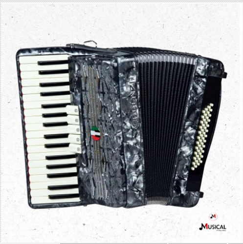 ACORDEON CADENZA CD 48 BAIXOS CINZA PEROLA