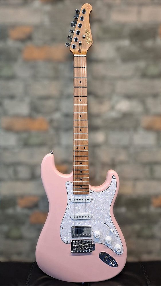 GUITARRA SEIZI FUN VINTAGE BUDOKAN HSS SHEL PINK C/ CAPA
