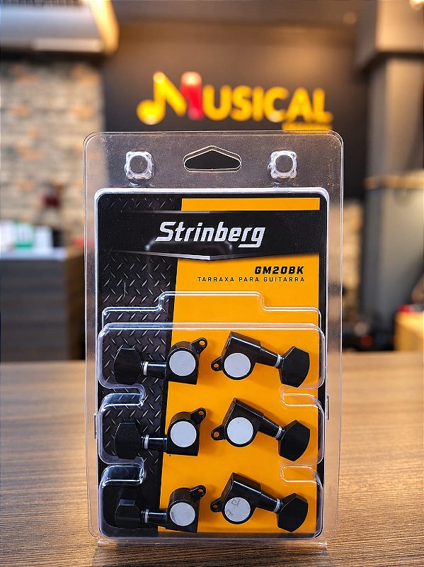 TARRAXA STRINBERG GUITARRA GM20 BK 6 EM LINHA BLINDADA PRETA P/ STRATO