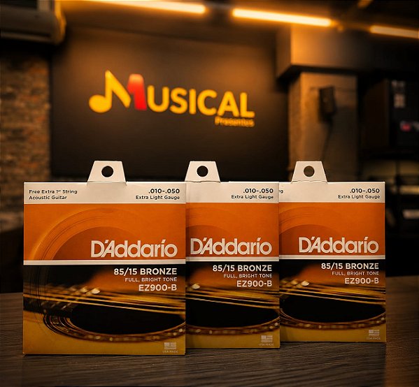 ENCORDOAMENTO DADDARIO VIOLÃO ACO 010 / 050 EZ900