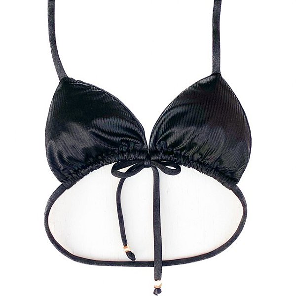 Preto Canelado - Top Lilly Cortininha