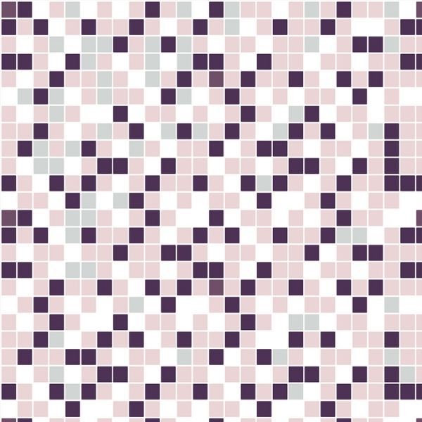 Papel Adesivo Pastilhas Roxo Rose e Cinza