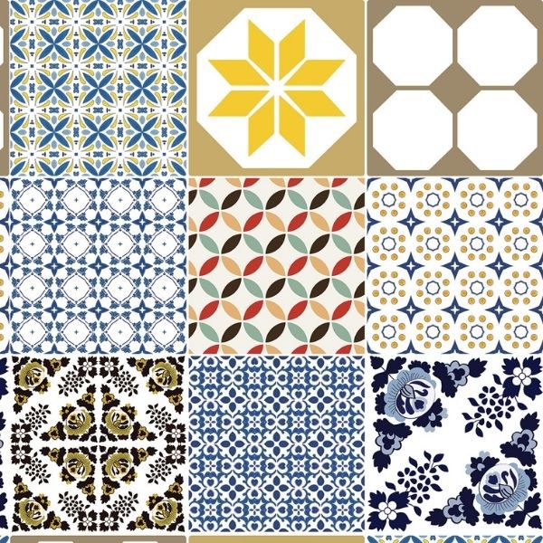 Papel Adesivo Azulejo Ladrilhos-12