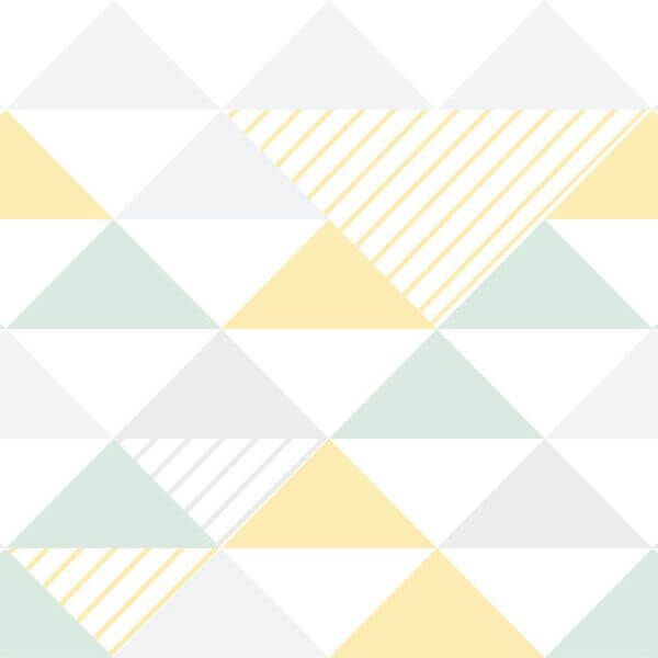 Papel Adesivo Geométrico Triangulo Amarelo Listrado