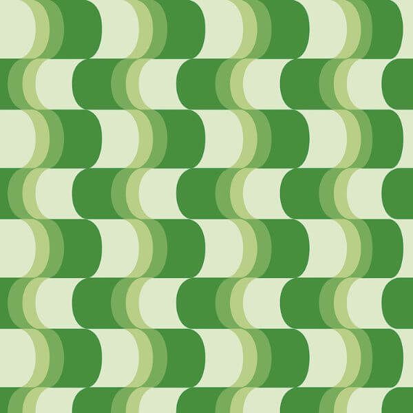 Papel Adesivo Geométrico Curvas Verde