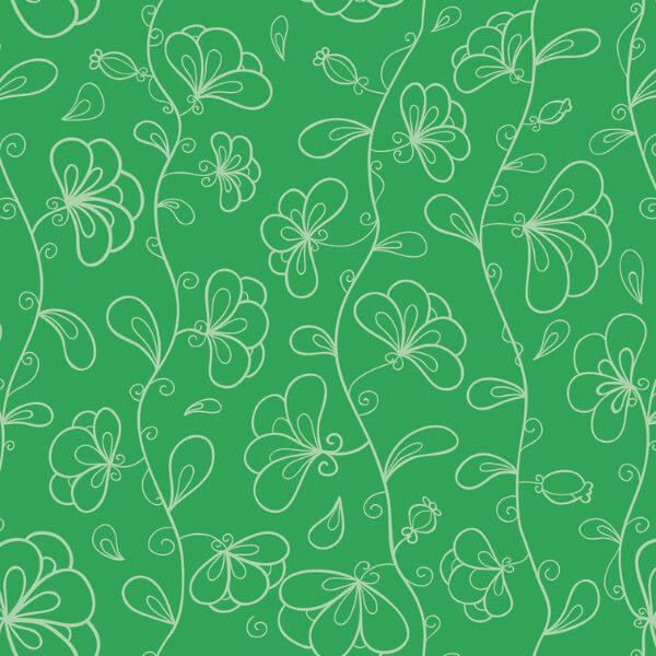 Papel Adesivo Floral Fundo Verde