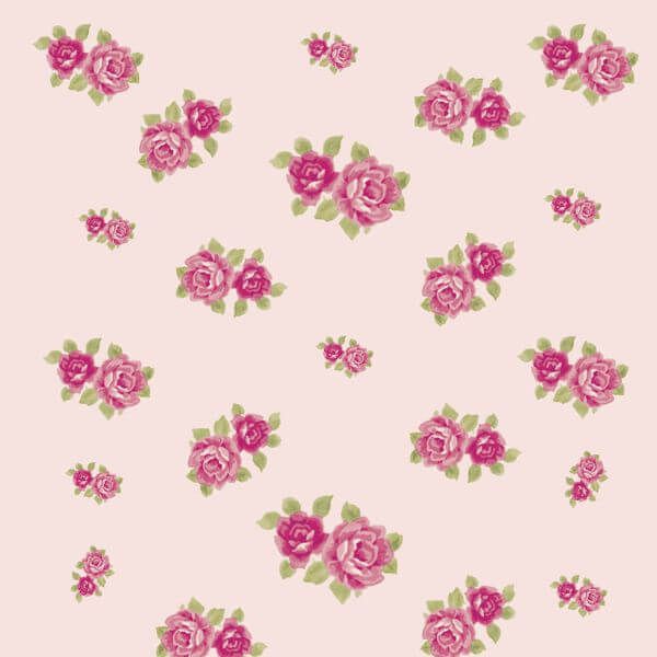 Papel Adesivo Floral Fundo Rosa Claro