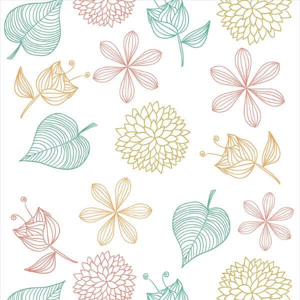 Papel Adesivo Floral com Folhas