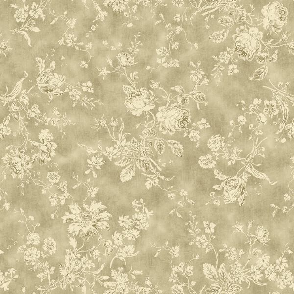 Papel Adesivo Floral Dourado