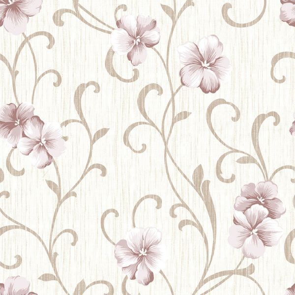 Papel Adesivo Floral Fundo Rosado 01