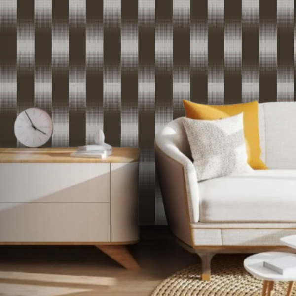 Papel de Parede Degrade Marrom com Prata Vinilico e Lavavel