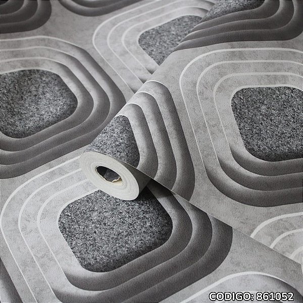 Papel de Parede Adesivo 3D Cinza e Branco Xadrez – Decore 3D