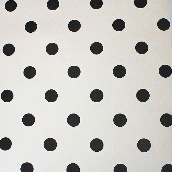 Papel de Parede Importado Bolinhas Pretas 10 Metros