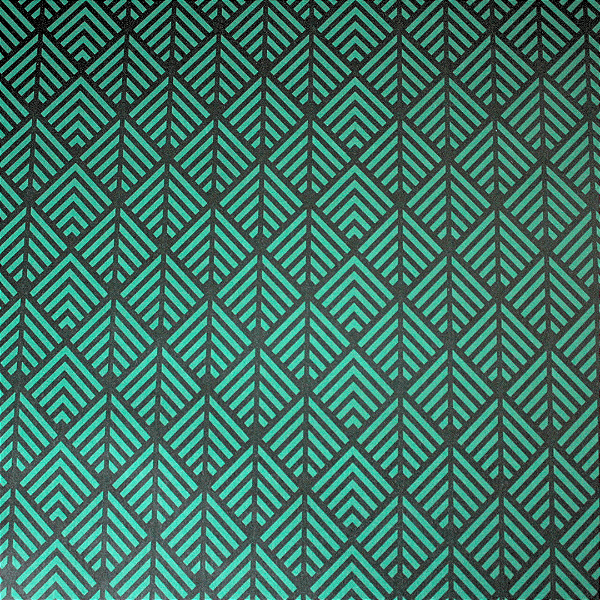 Papel de Parede Importado Geométrico Verde 10 Metros