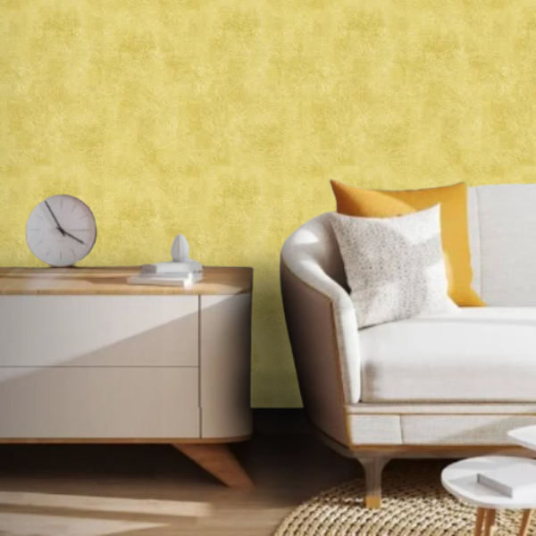 Papel de Parede Importado Importado Amarelo com efeitos 10 Metros