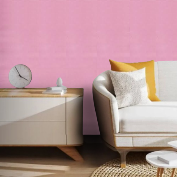 Papel de Parede Importado Texturizado Rosa Bebê 10 Metros